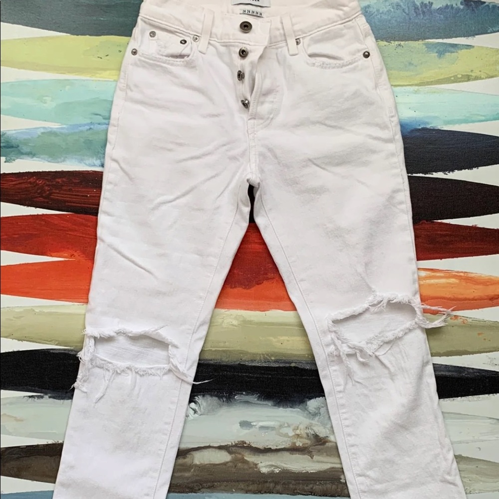 White Ripped Skinny Jeans